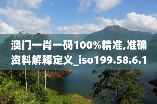 澳門一肖一碼100%精準,準確資料解釋定義_iso199.58.6.10