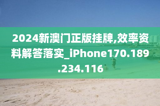 2024新澳门正版挂牌,效率资料解答落实_iPhone170.189.234.116