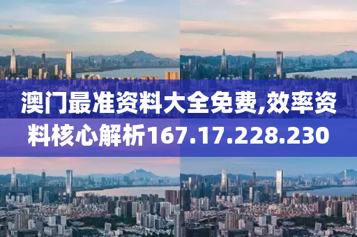 澳門最準(zhǔn)資料大全免費,效率資料核心解析167.17.228.230