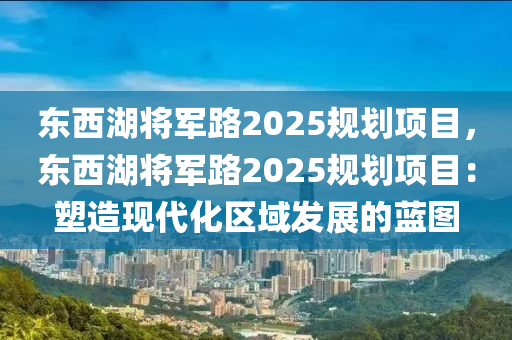 東西湖將軍路2025規(guī)劃項(xiàng)目，東西湖將軍路2025規(guī)劃項(xiàng)目：塑造現(xiàn)代化區(qū)域發(fā)展的藍(lán)圖