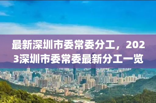 最新深圳市委常委分工，2023深圳市委常委最新分工一覽