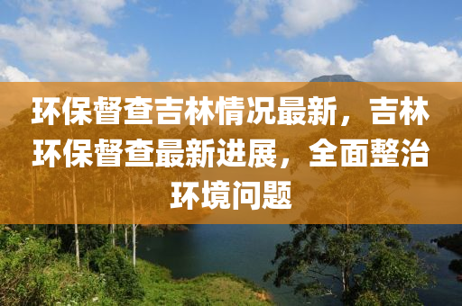 环保督查吉林情况最新，吉林环保督查最新进展，全面整治环境问题