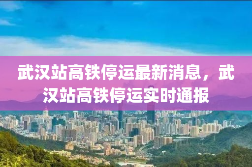 武漢站高鐵停運最新消息，武漢站高鐵停運實時通報