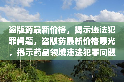 盜版藥最新價格，揭示違法犯罪問題，盜版藥最新價格曝光，揭示藥品領(lǐng)域違法犯罪問題