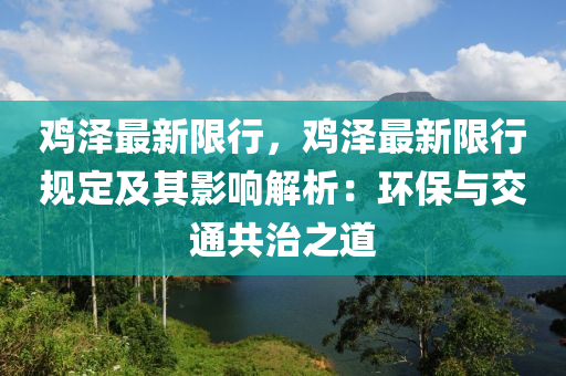 鸡泽最新限行，鸡泽最新限行规定及其影响解析：环保与交通共治之道