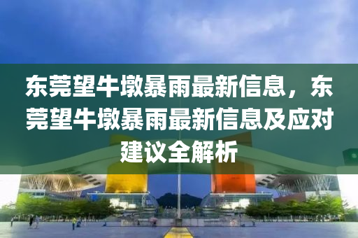 東莞望牛墩暴雨最新信息，東莞望牛墩暴雨最新信息及應對建議全解析