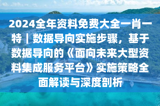 2024全年資料免費(fèi)大全一肖一特｜數(shù)據(jù)導(dǎo)向?qū)嵤┎襟E，基于數(shù)據(jù)導(dǎo)向的《面向未來(lái)大型資料集成服務(wù)平臺(tái)》實(shí)施策略全面解讀與深度剖析