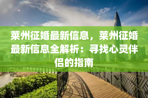 萊州征婚最新信息，萊州征婚最新信息全解析：尋找心靈伴侶的指南