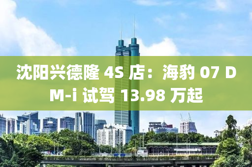 沈陽興德隆 4S 店：海豹 07 DM-i 試駕 13.98 萬起