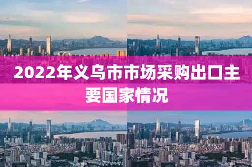 2022年義烏市市場(chǎng)采購(gòu)出口主要國(guó)家情況