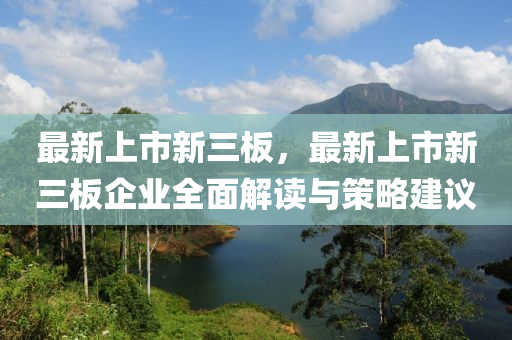 最新上市新三板，最新上市新三板企業(yè)全面解讀與策略建議