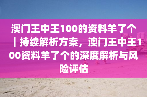 澳門王中王100的資料羊了個｜持續(xù)解析方案，澳門王中王100資料羊了個的深度解析與風(fēng)險評估