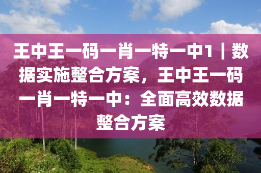 王中王一碼一肖一特一中1｜數(shù)據(jù)實施整合方案，王中王一碼一肖一特一中：全面高效數(shù)據(jù)整合方案