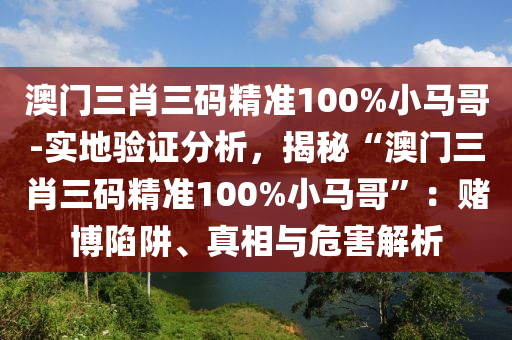 澳門三肖三碼精準100%小馬哥-實地驗證分析，揭秘“澳門三肖三碼精準100%小馬哥”：賭博陷阱、真相與危害解析