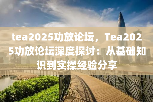 tea2025功放論壇，Tea2025功放論壇深度探討：從基礎(chǔ)知識(shí)到實(shí)操經(jīng)驗(yàn)分享