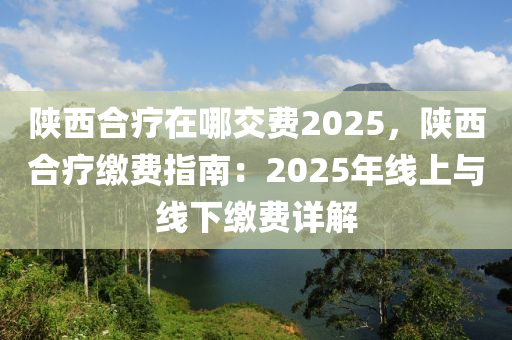 陜西合療在哪交費(fèi)2025，陜西合療繳費(fèi)指南：2025年線上與線下繳費(fèi)詳解