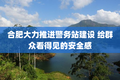 合肥大力推進(jìn)警務(wù)站建設(shè) 給群眾看得見(jiàn)的安全感