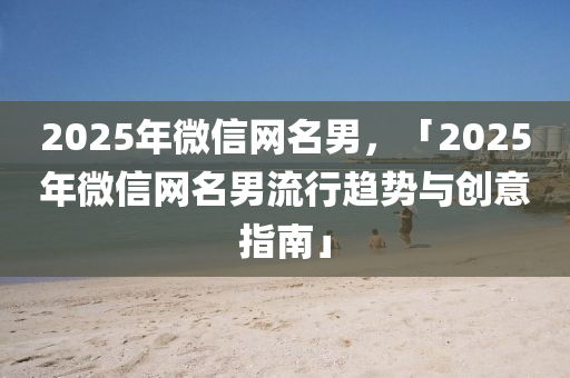 2025年微信網(wǎng)名男，「2025年微信網(wǎng)名男流行趨勢(shì)與創(chuàng)意指南」