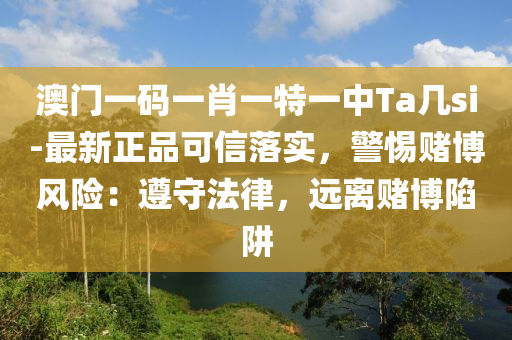 澳門一碼一肖一特一中Ta幾si-最新正品可信落實，警惕賭博風險：遵守法律，遠離賭博陷阱