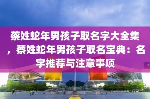 蔡姓蛇年男孩子取名字大全集，蔡姓蛇年男孩子取名寶典：名字推薦與注意事項(xiàng)