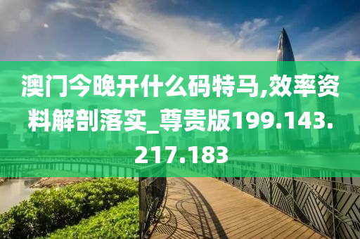 澳門今晚開什么碼特馬,效率資料解剖落實(shí)_尊貴版199.143.217.183