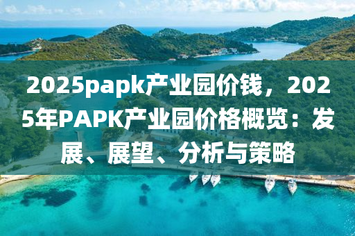 2025papk產(chǎn)業(yè)園價錢，2025年PAPK產(chǎn)業(yè)園價格概覽：發(fā)展、展望、分析與策略