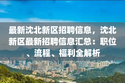 最新沈北新區(qū)招聘信息，沈北新區(qū)最新招聘信息匯總：職位、流程、福利全解析