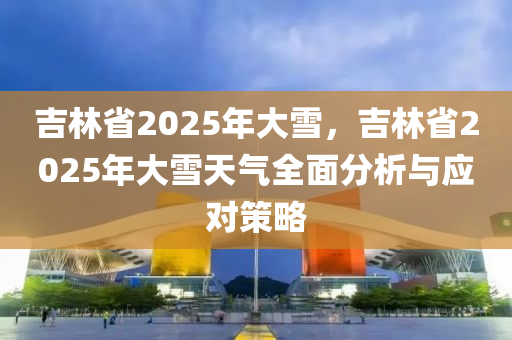 吉林省2025年大雪，吉林省2025年大雪天氣全面分析與應(yīng)對(duì)策略