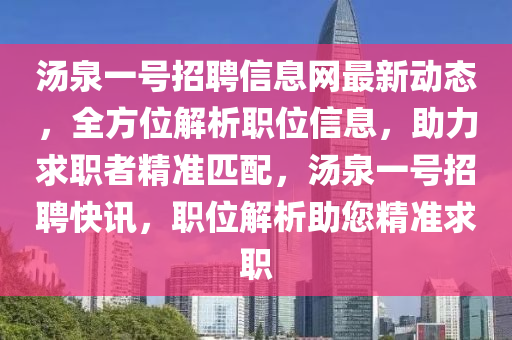 湯泉一號招聘信息網最新動態(tài)，全方位解析職位信息，助力求職者精準匹配，湯泉一號招聘快訊，職位解析助您精準求職