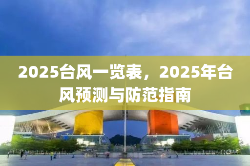 2025臺風(fēng)一覽表，2025年臺風(fēng)預(yù)測與防范指南