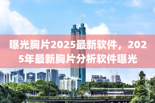 曝光胸片2025最新軟件，2025年最新胸片分析軟件曝光