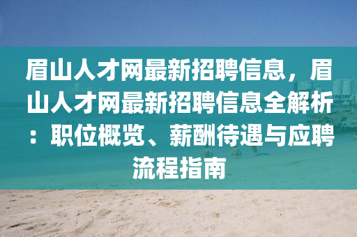 眉山人才網最新招聘信息，眉山人才網最新招聘信息全解析：職位概覽、薪酬待遇與應聘流程指南