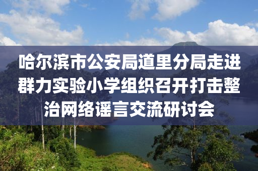 哈爾濱市公安局道里分局走進群力實驗小學組織召開打擊整治網(wǎng)絡(luò)謠言交流研討會