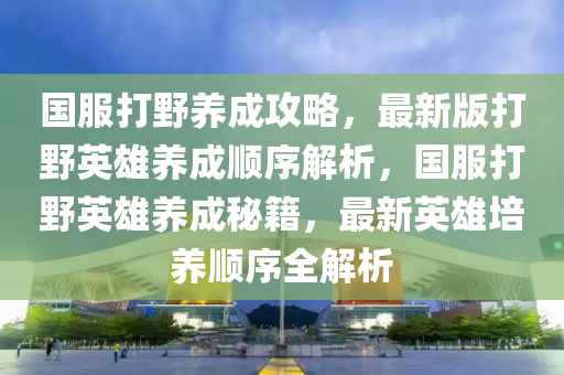 國服打野養(yǎng)成攻略，最新版打野英雄養(yǎng)成順序解析，國服打野英雄養(yǎng)成秘籍，最新英雄培養(yǎng)順序全解析