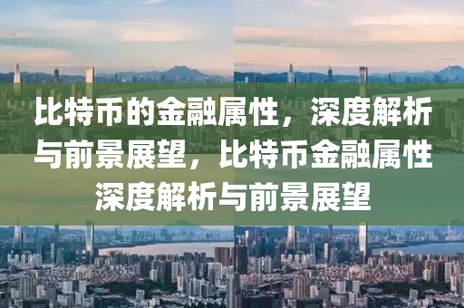 比特幣的金融屬性，深度解析與前景展望，比特幣金融屬性深度解析與前景展望