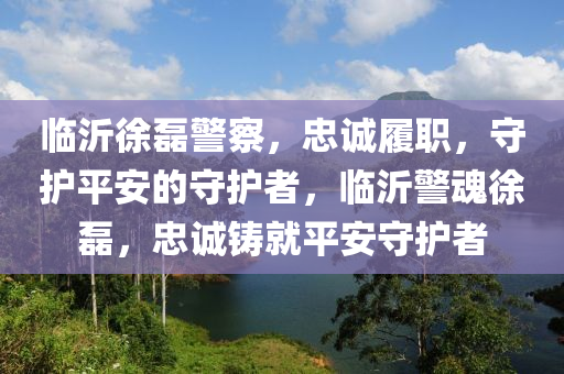 臨沂徐磊警察，忠誠履職，守護(hù)平安的守護(hù)者，臨沂警魂徐磊，忠誠鑄就平安守護(hù)者