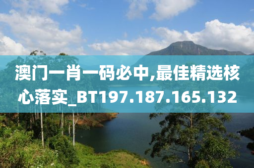 澳門一肖一碼必中,最佳精選核心落實(shí)_BT197.187.165.132