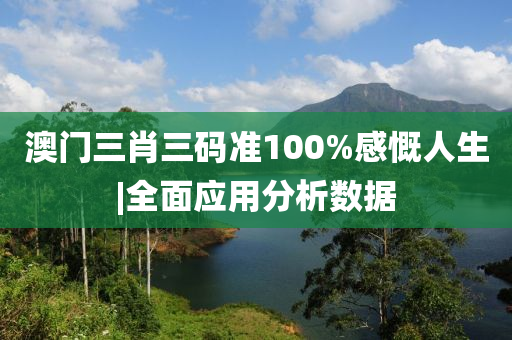 澳門三肖三碼準(zhǔn)100%感慨人生|全面應(yīng)用分析數(shù)據(jù)