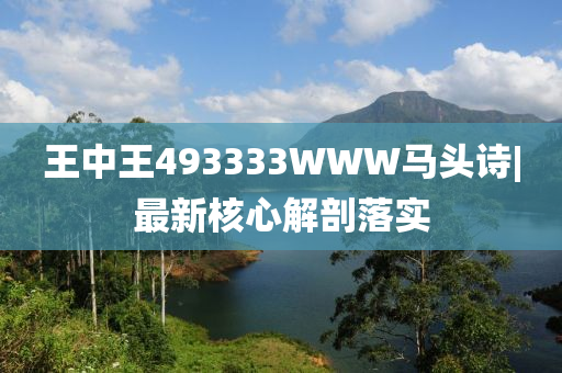 王中王493333WWW馬頭詩|最新核心解剖落實