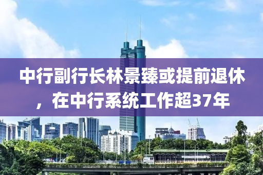 中行副行長林景臻或提前退休，在中行系統(tǒng)工作超37年