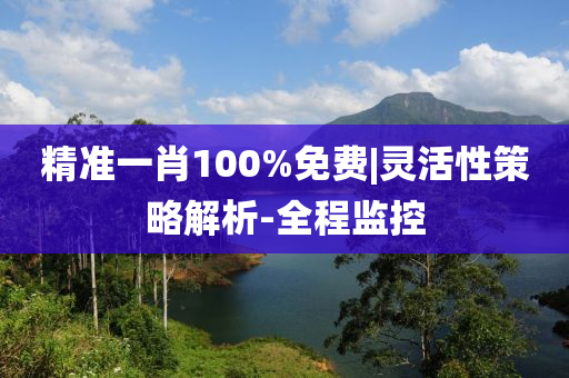 精準(zhǔn)一肖100%免費(fèi)|靈活性策略解析-全程監(jiān)控