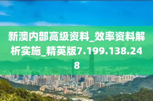 新澳內(nèi)部高級(jí)資料_效率資料解析實(shí)施_精英版7.199.138.248