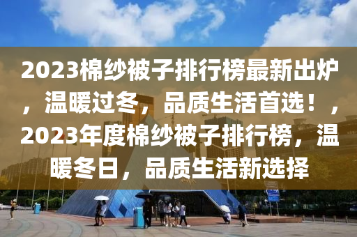 2023棉紗被子排行榜最新出爐，溫暖過冬，品質生活首選！，2023年度棉紗被子排行榜，溫暖冬日，品質生活新選擇