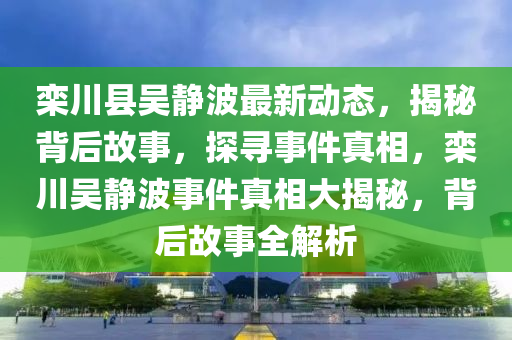 欒川縣吳靜波最新動態(tài)，揭秘背后故事，探尋事件真相，欒川吳靜波事件真相大揭秘，背后故事全解析