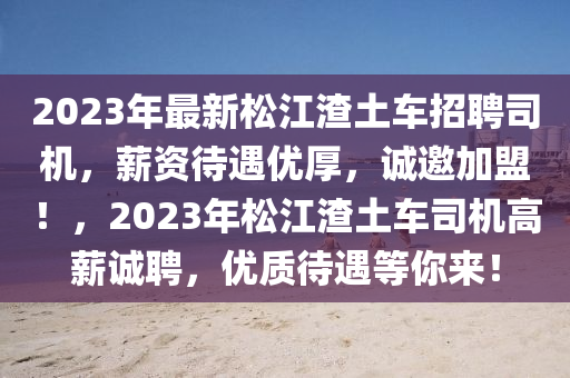 2023年最新松江渣土車招聘司機(jī)，薪資待遇優(yōu)厚，誠邀加盟！，2023年松江渣土車司機(jī)高薪誠聘，優(yōu)質(zhì)待遇等你來！