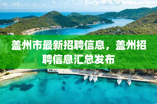 蓋州市最新招聘信息，蓋州招聘信息匯總發(fā)布