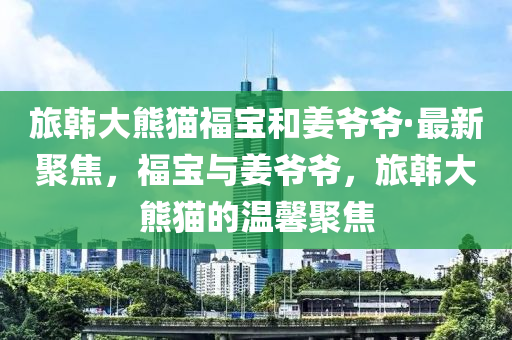 旅韓大熊貓福寶和姜爺爺·最新聚焦，福寶與姜爺爺，旅韓大熊貓的溫馨聚焦