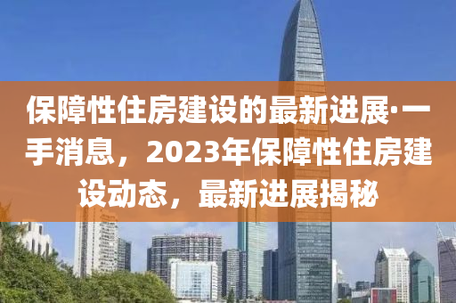 保障性住房建設(shè)的最新進(jìn)展·一手消息，2023年保障性住房建設(shè)動(dòng)態(tài)，最新進(jìn)展揭秘