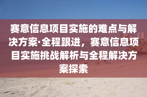 賽意信息項目實施的難點與解決方案·全程跟進，賽意信息項目實施挑戰(zhàn)解析與全程解決方案探索