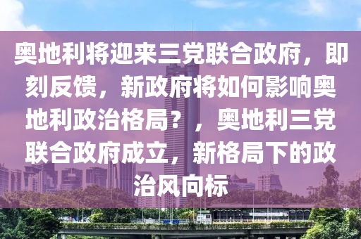 奧地利將迎來(lái)三黨聯(lián)合政府，即刻反饋，新政府將如何影響奧地利政治格局？，奧地利三黨聯(lián)合政府成立，新格局下的政治風(fēng)向標(biāo)